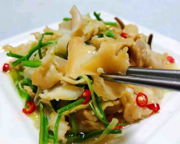 葱爆海螺片成品图